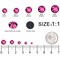 MEIBITE 6796PCS Fuchsia Hotfix Rhinestones Crystal Stones Glass for Fabric Clothes Shirts Sparkly Flat Back Round with Tweezers and Picking Pen (SS6~SS30 Set)